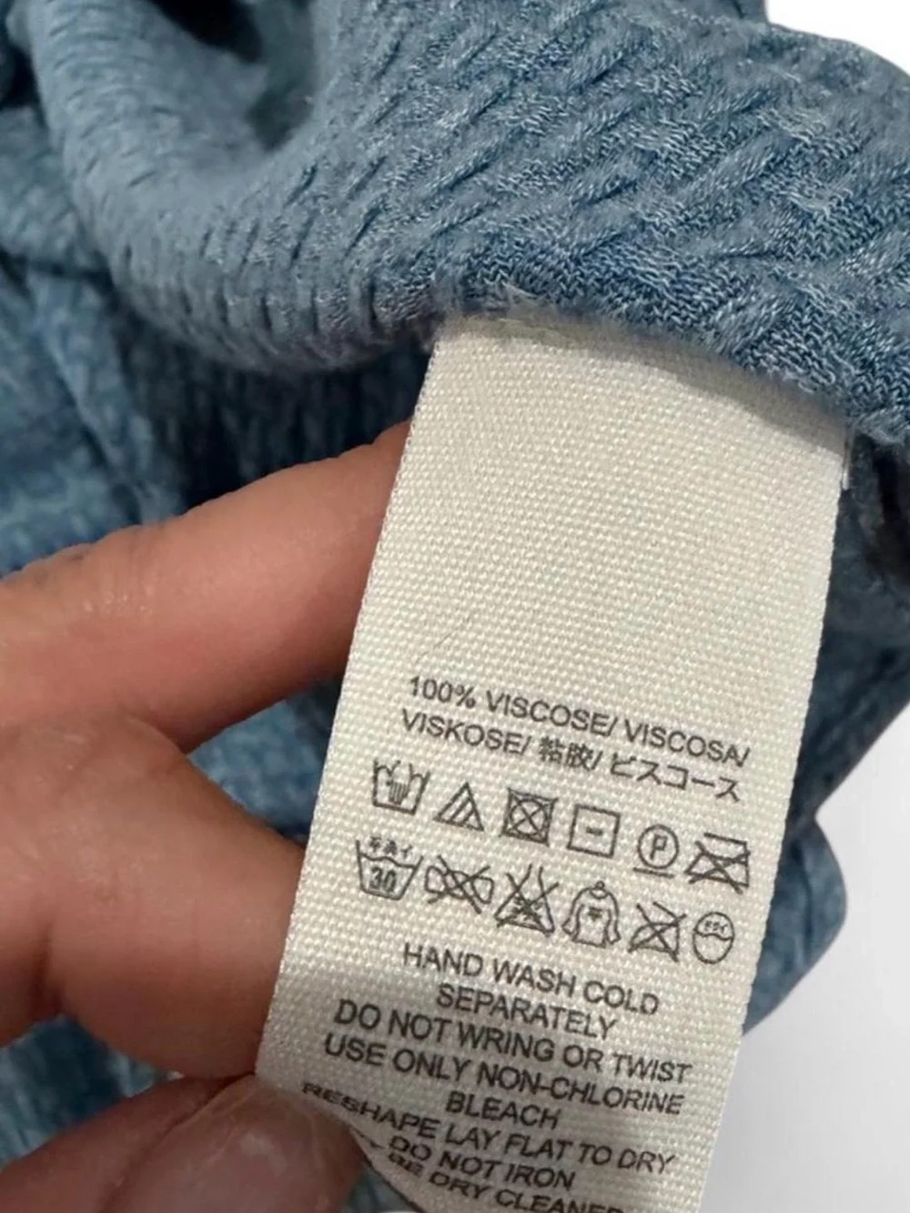 Free People Washed Light Blue Button-Down Shirt